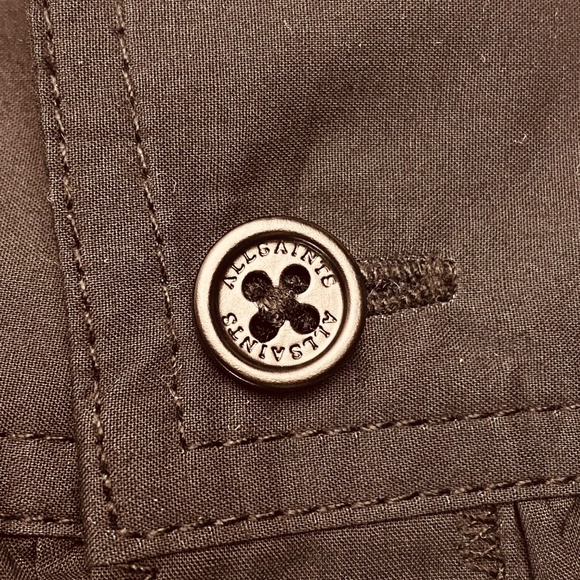 ALLSAINTS Ethel Cotton Blouse in Black Size 6 - Picture 8 of 11